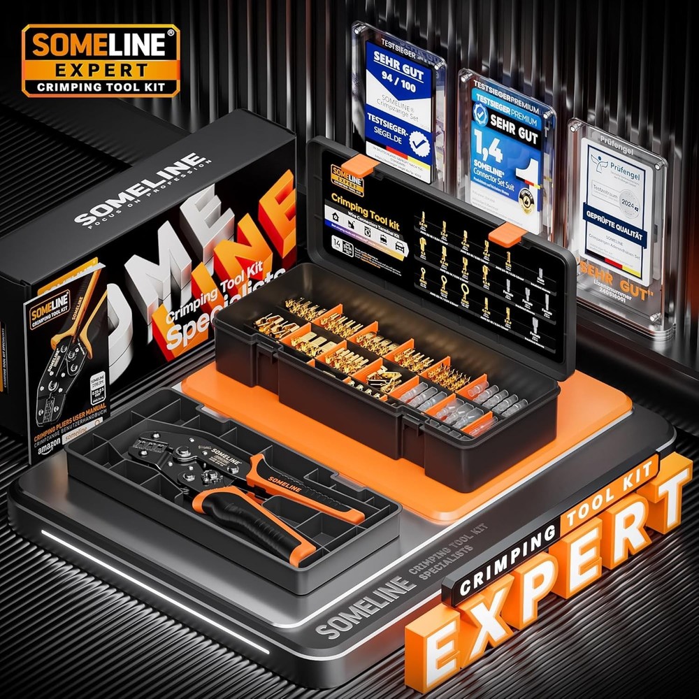 Crimping Tool Kit with 14 Sizes Terminals