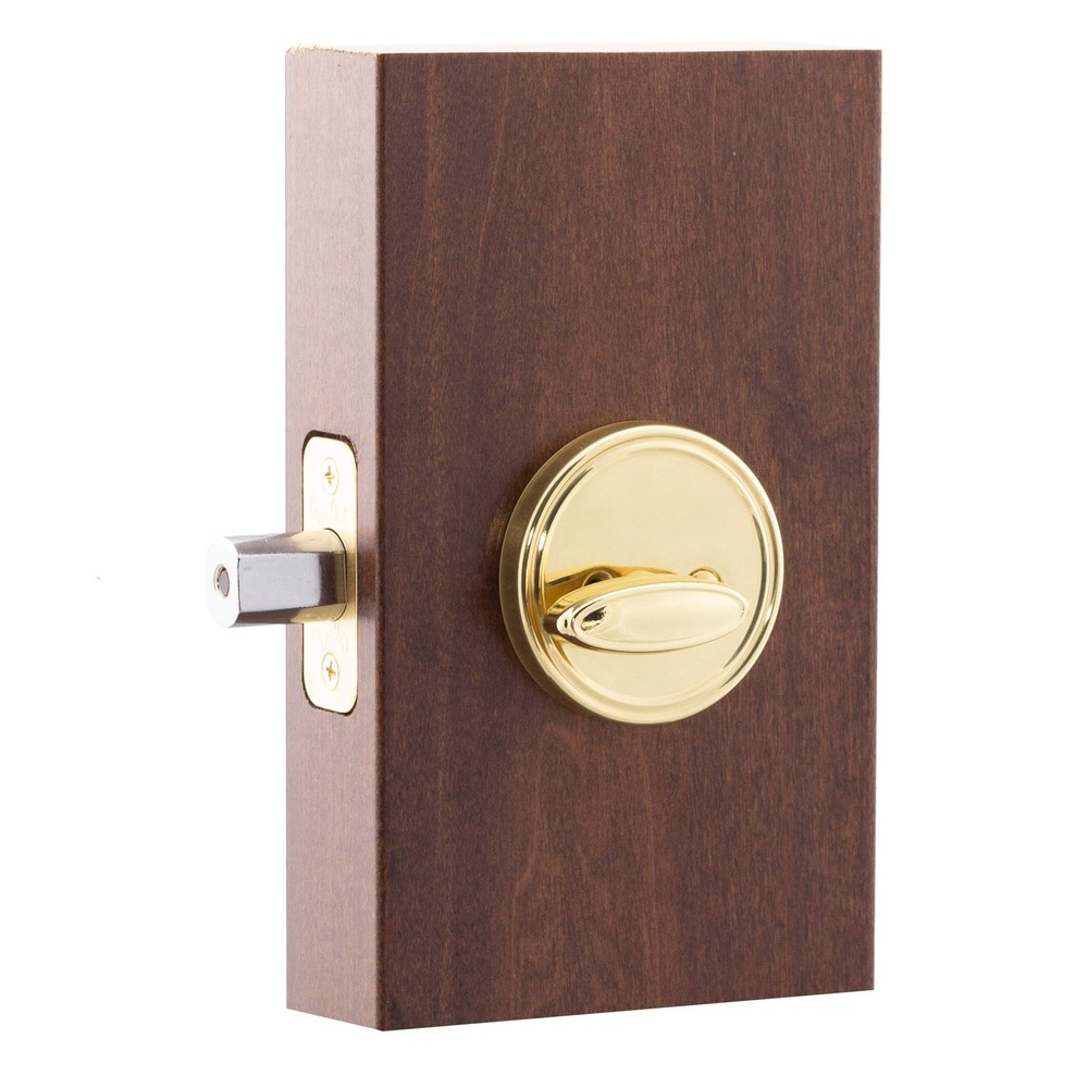 DB2410PB Single Cylinder Deadbolt, Polished Brass