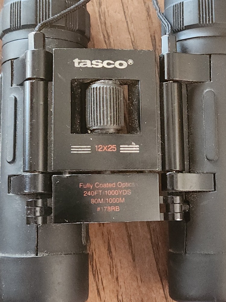 Tasco 12x25 Binoculars #178RB Adjustable Black