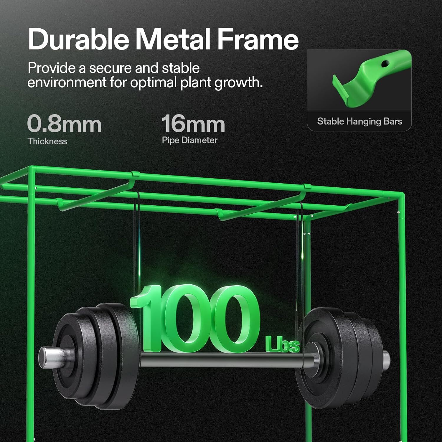 VIVOSUN 5X2FT Indoor Hydroponic Grow Tent Plant Growing Mylar Room 60"X32"X80"