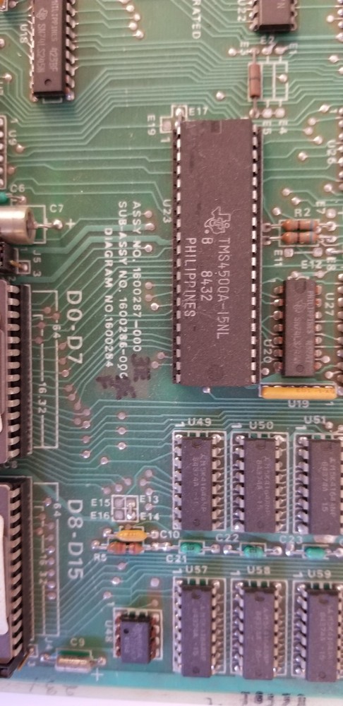Texas Instruments 1600287-000, PCB, Working When Removed