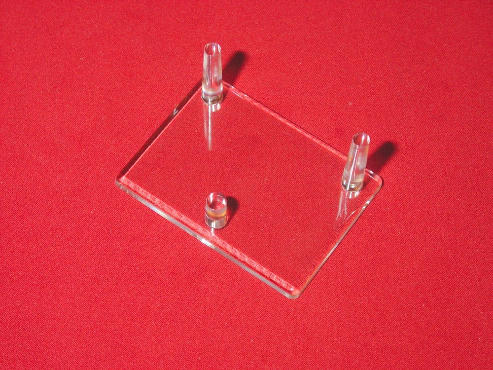 *#Medium 2-1/2" Three (3) Peg Display Stand Geode Shells Cluster Odd shaped item