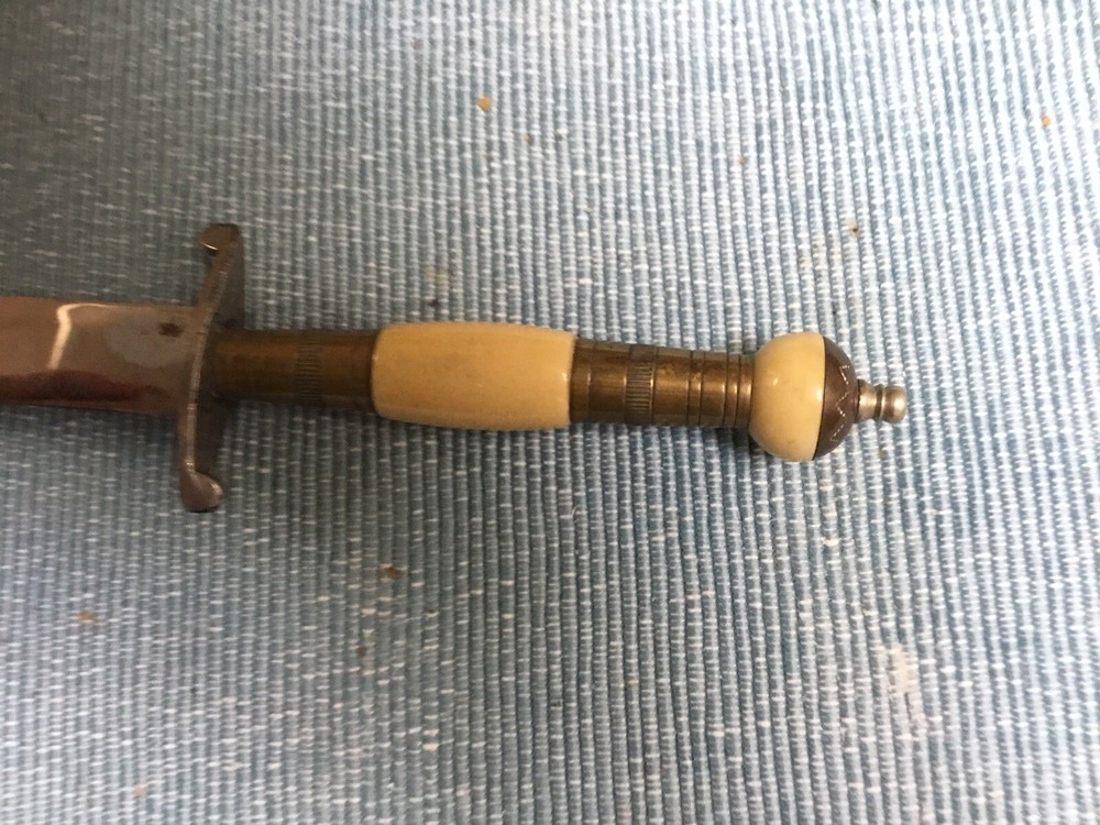 Vintage Brazilian Commando Knife Or Dagger With Original Sheath