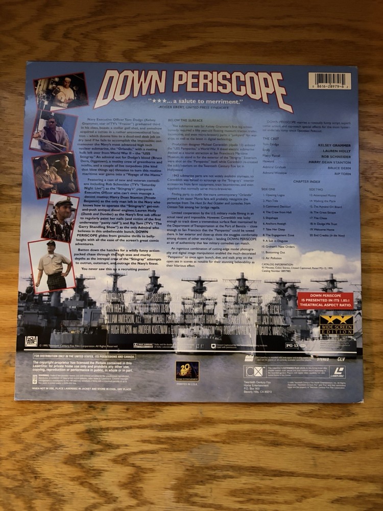 "Down Periscope" Widescreen Laserdisc LD - Kelsey Grammer