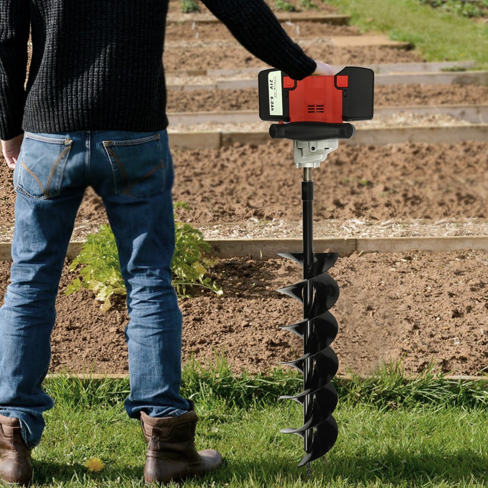 Electric Post Hole Digger W/ 6" Bit Electric 2000W Auger Digging Drill 6-Speed