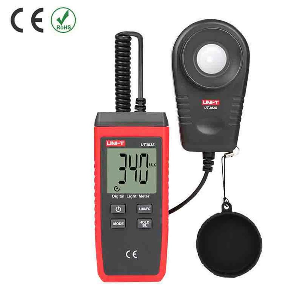 UNI-T UT383S Backlight Light Meter Auto range  Split Probe Data hold  Lux/Fc