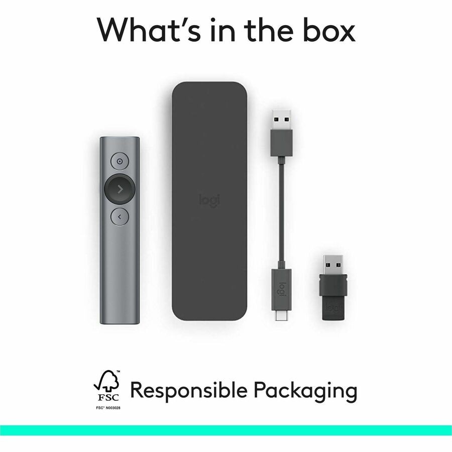 Logitech Spotlight Wireless Presentation Remote Laser Pointer Slate