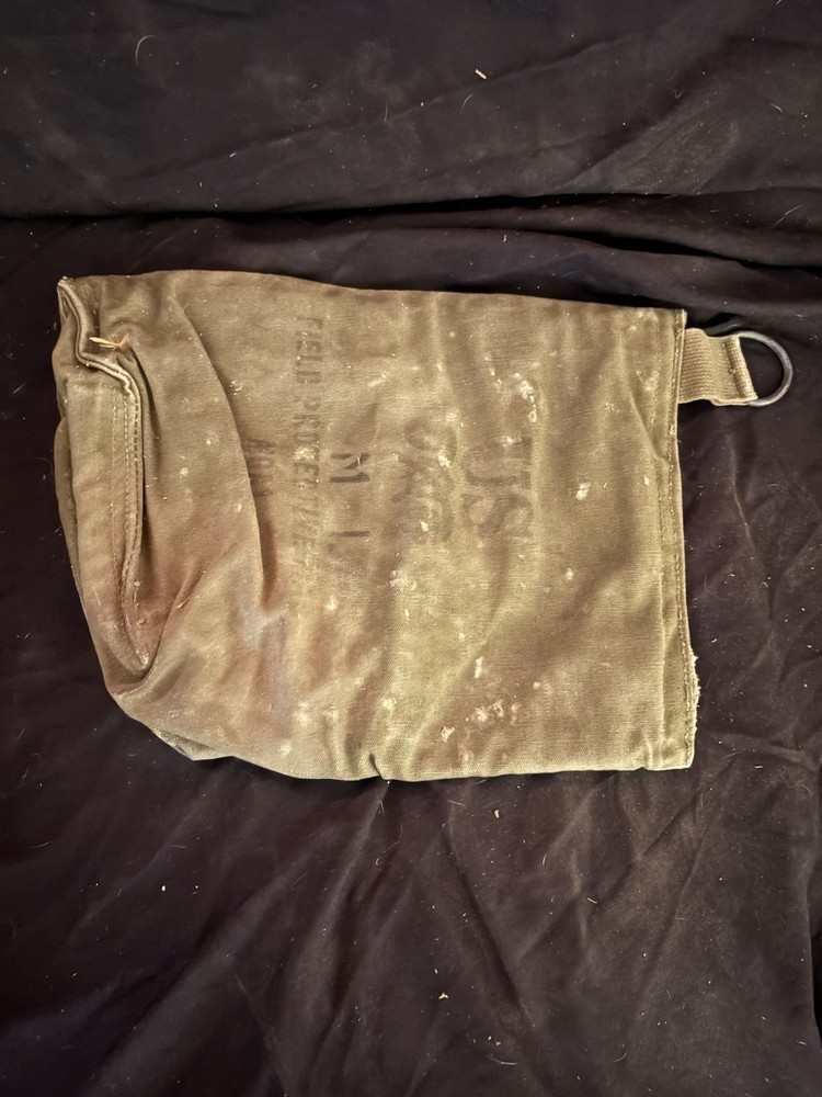 Army canvas bag, specifically a carrying case