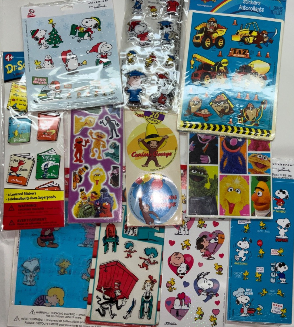 Cartoons Sesame St Looney Tunes DC New Stickers Sticker You Choose, YOU PICK