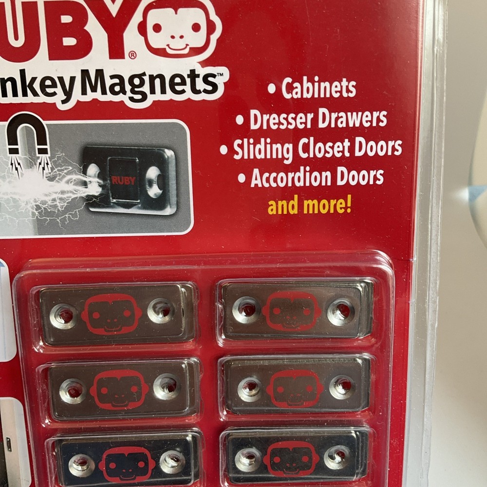 Ruby Monkey Magnets Ultra-Thin Magnetic Plates Keep It All Shut, As seen on TV