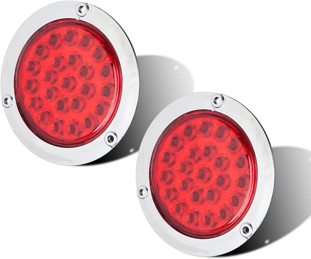 4" Round LED Trailer Tail Lights Stop Turn 2PCS