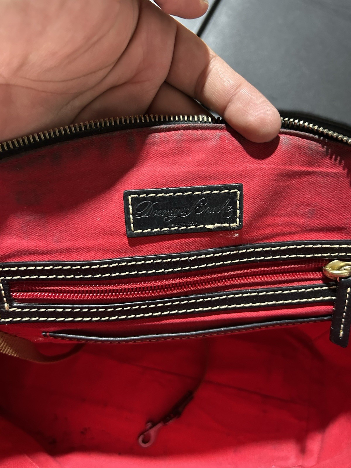 Dooney & Bourke Embossed Leather Disney Sketch Satchel Mickey Mouse Bag Purse