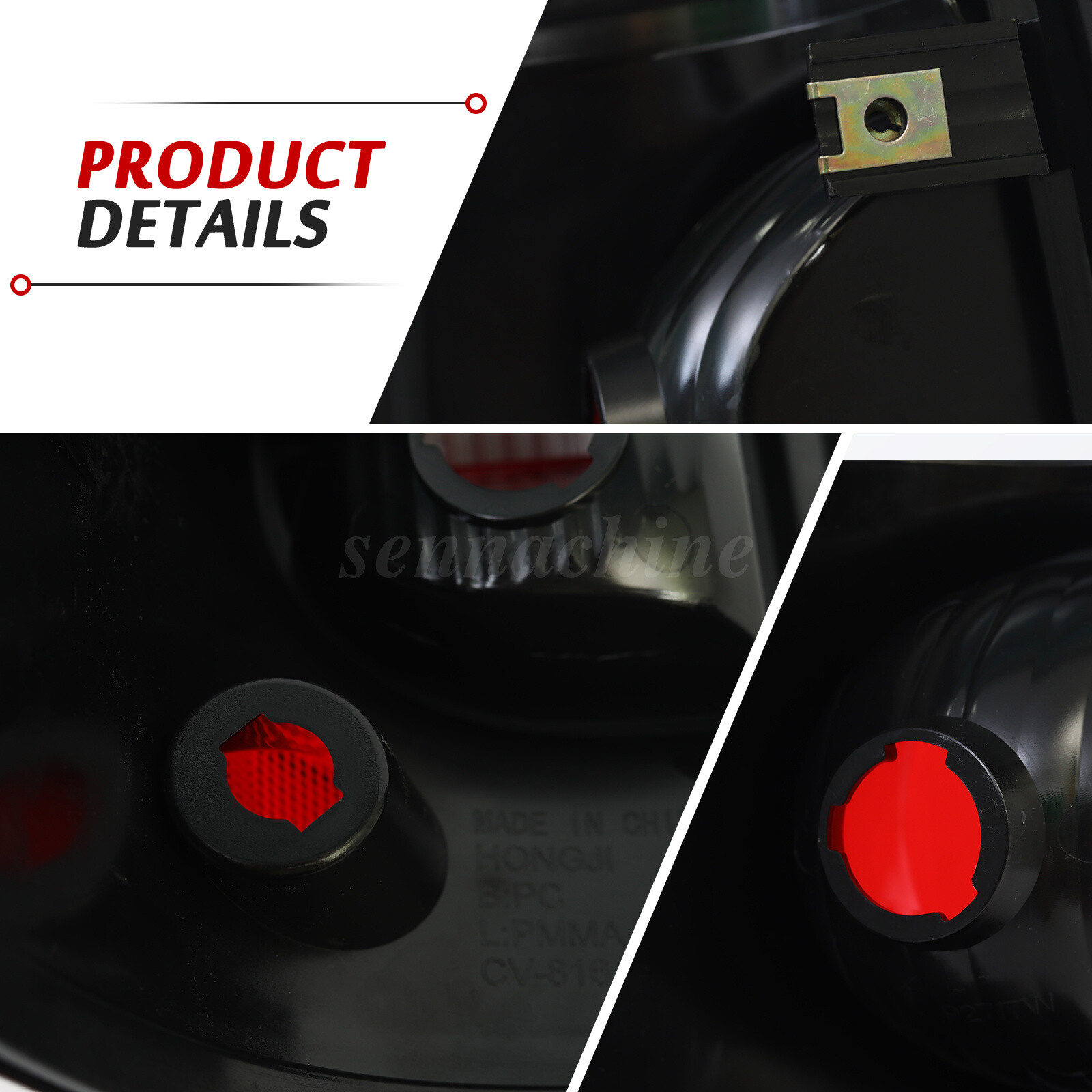 Tail Lights For 2003-2006 Chevy Silverado 1500 2500 3500 HD Rear Brake Lamps L+R