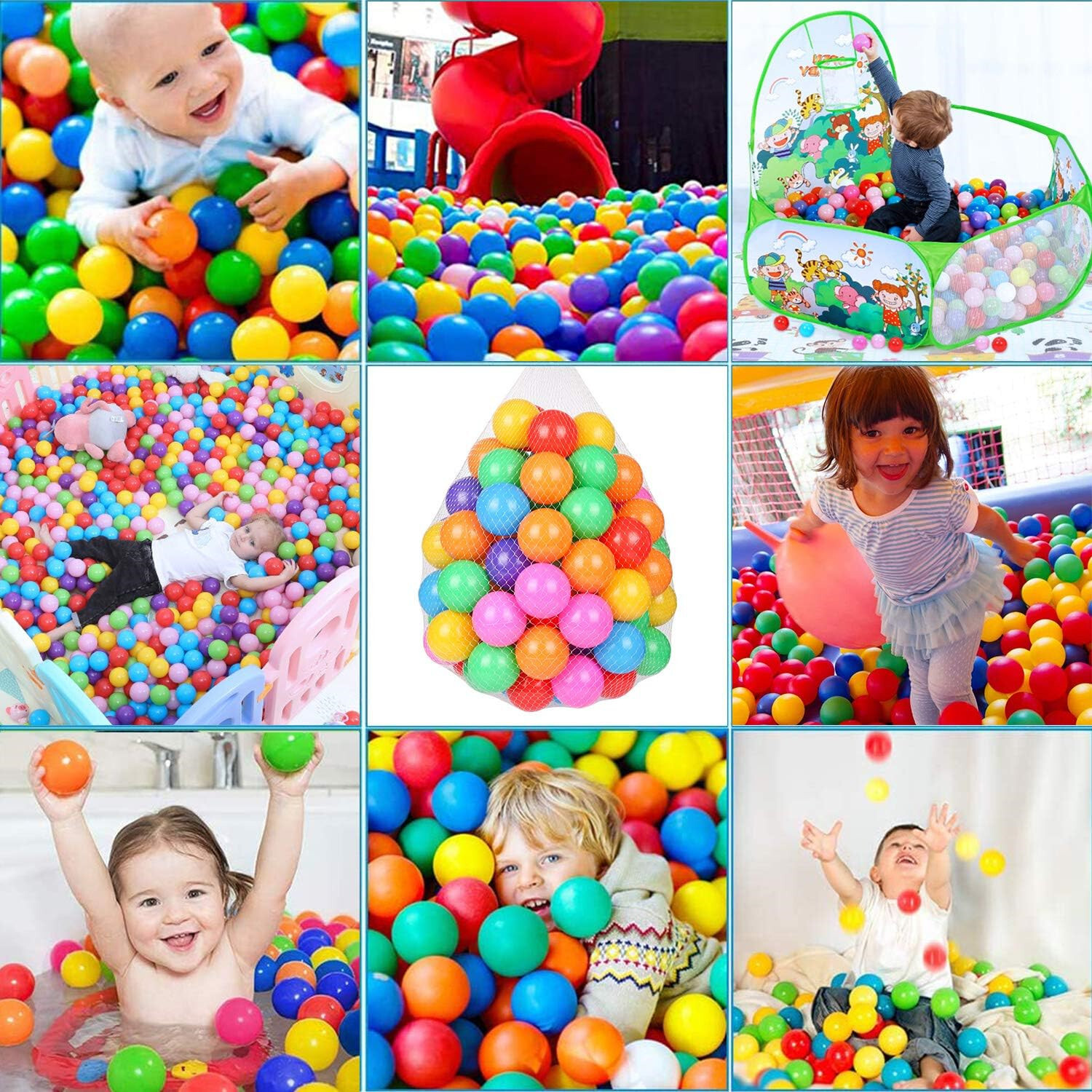 100-500PCS Baby Kids Ocean Ball Pit Balls Play Balls for Swim Pool Playpen Toys