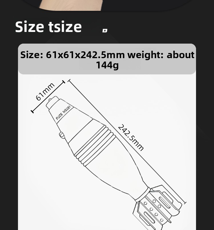 WWII US M49 Mortar Shell Model 3D Printed Highly Detailed Replica