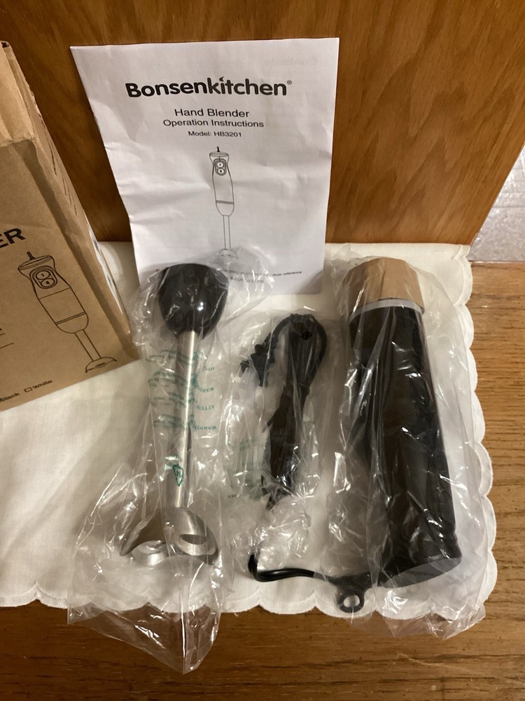 BonsenKitchen Hand Blender HB3201 - Black