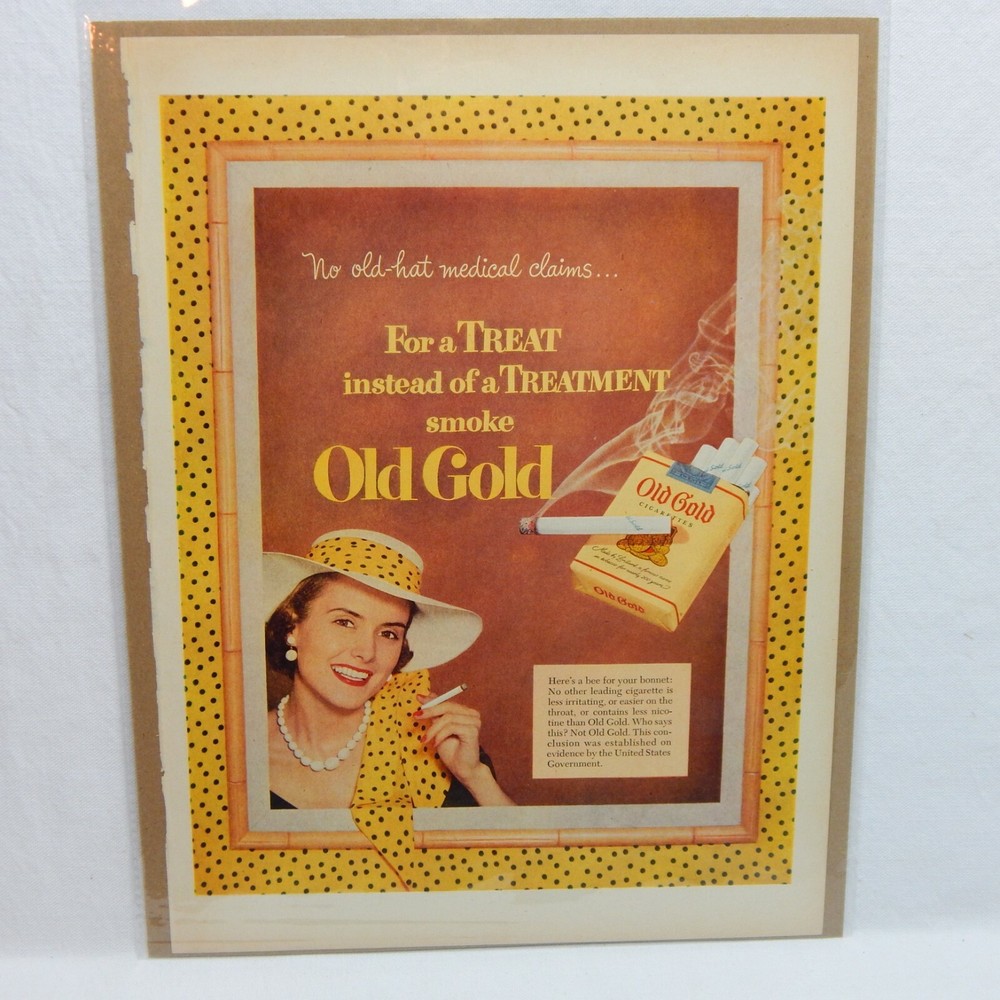 OLD GOLD CIGARETTES P. LORILLARD COMPANY ADVERTISEMENT