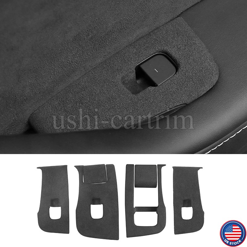 4x Door Window Lift Switch Button Frame Cover Trim For Tesla Model 3 Y 2017-2023