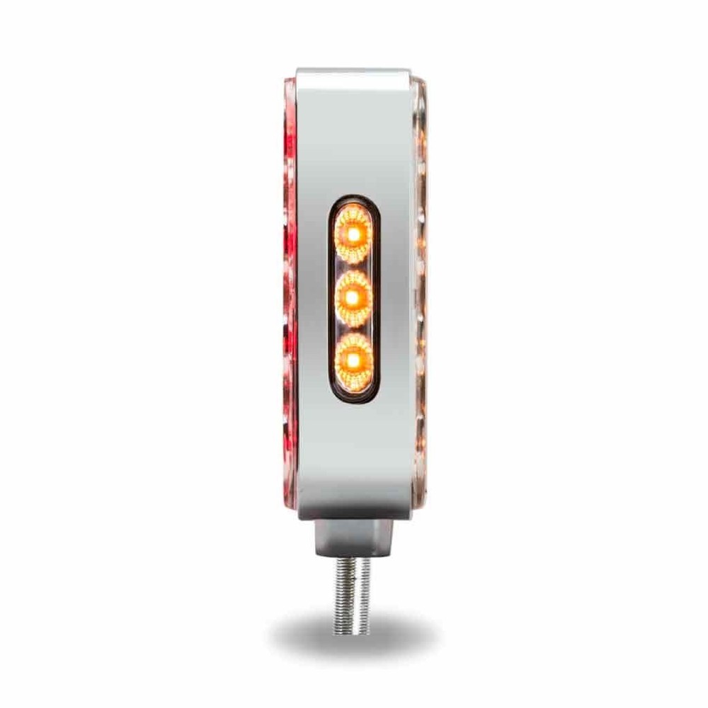 Amber/Red Turn & Marker Square Reflector Double Face LED Light – Double Post