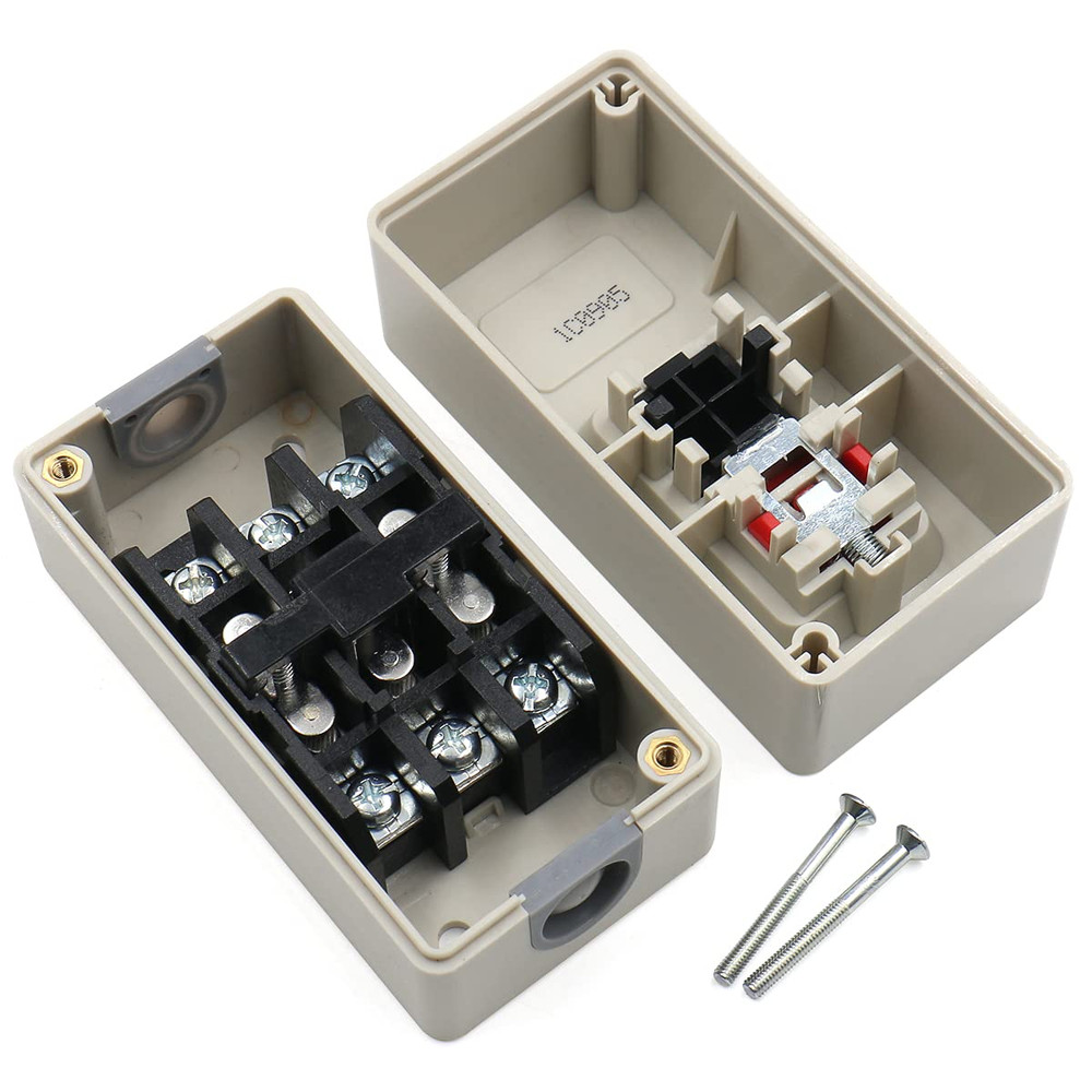 Baomain Self-Locking Push Button Switch 3-Phase 30A 3.7KW, Industrial 3-Pole Hea