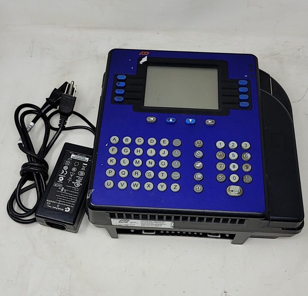 ADP ADP-4500 8602800-801 Ethernet Time Clock SEE NOTES