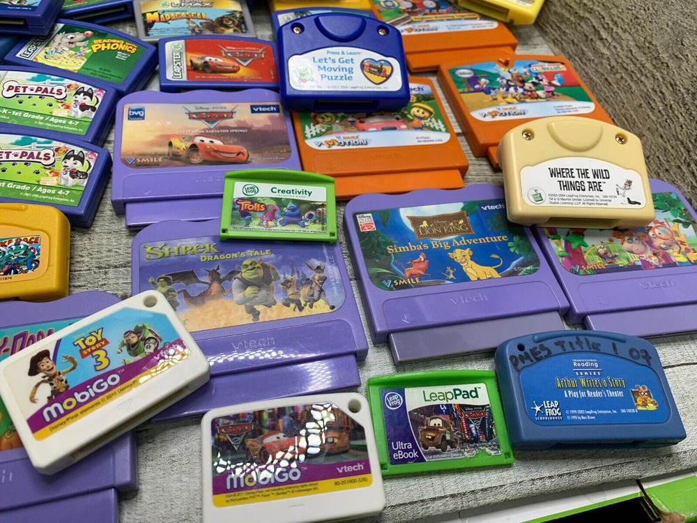 Large Lot of Educational Games Vtech Leap Frog UNTESTED