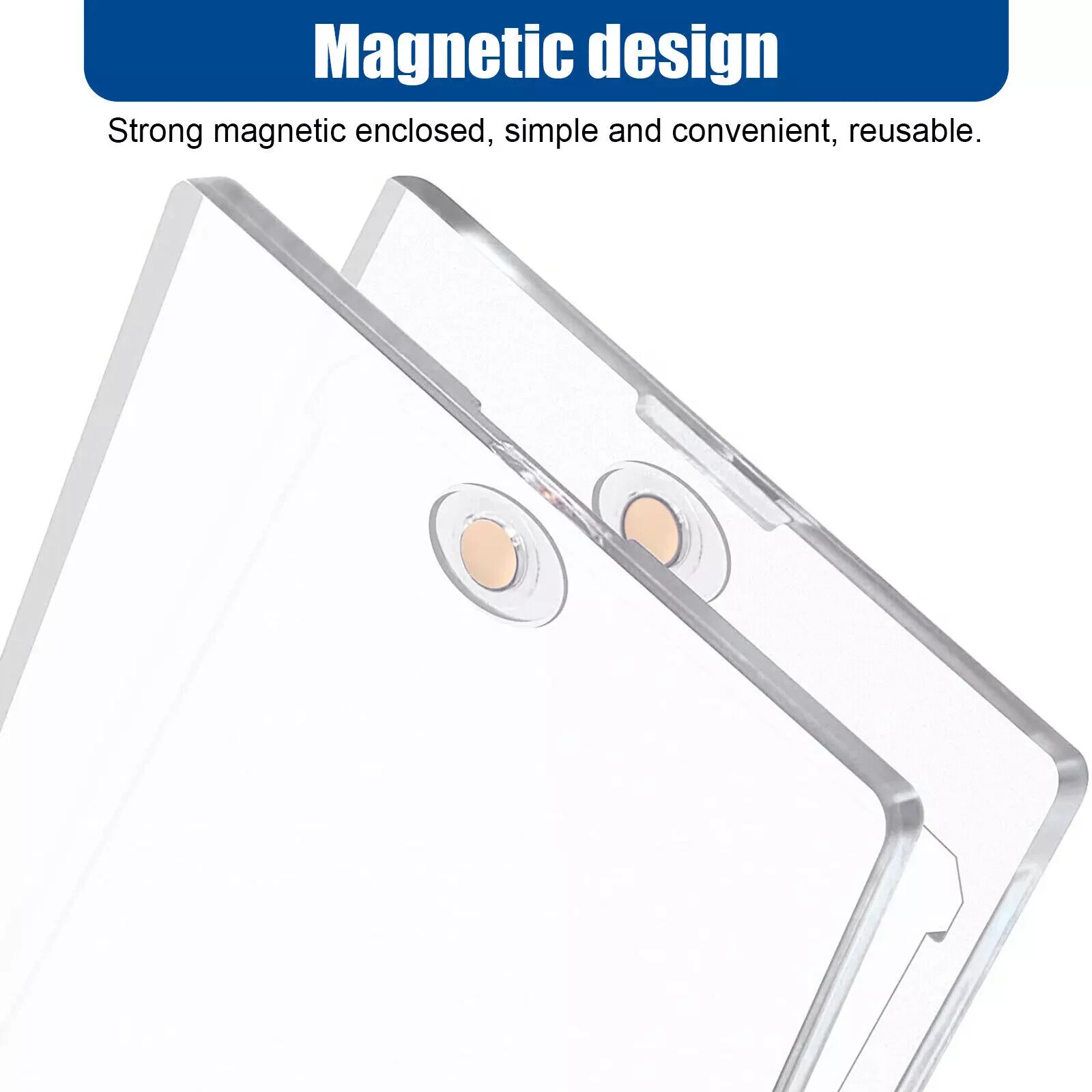 30 Pack Magnetic Trading Sports Card Holders 35pt One-Touch Hard UV Protection