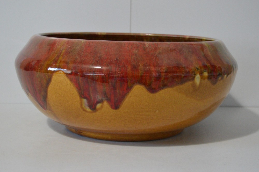 Vintage Extra Large Dripware Ceramic Pot Planter Ceramic Glazed Retro Chic