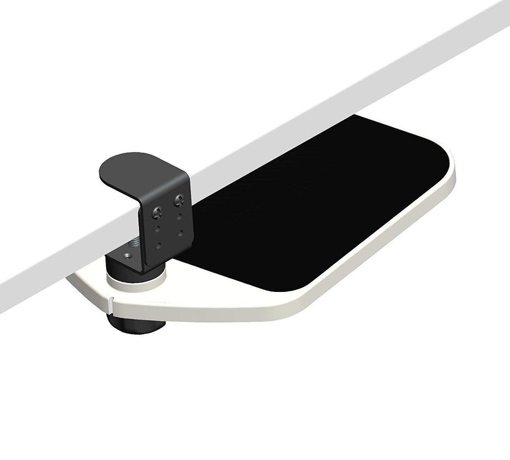 Clamp On Mouse Platform Under Desk Adjustable Tray Mount 360 Wrist Rest
