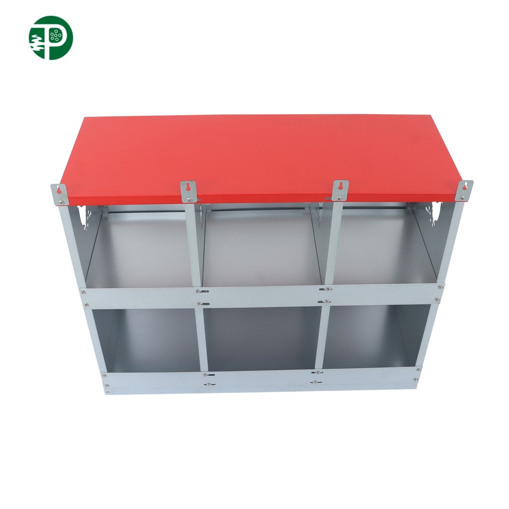 Galvanized Steel 6 Compartment Nesting Boxes for Chickens Chicken Laying Boxes