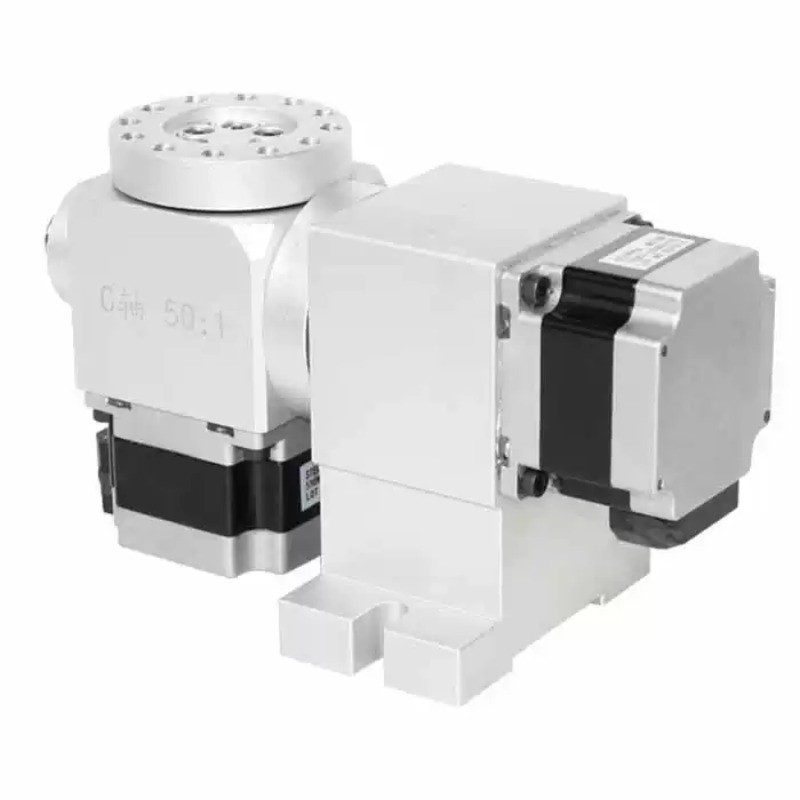 CNC 4th/5th Axis Rotary Axis Harmonic Reducer Indexing Head Stepper Motor