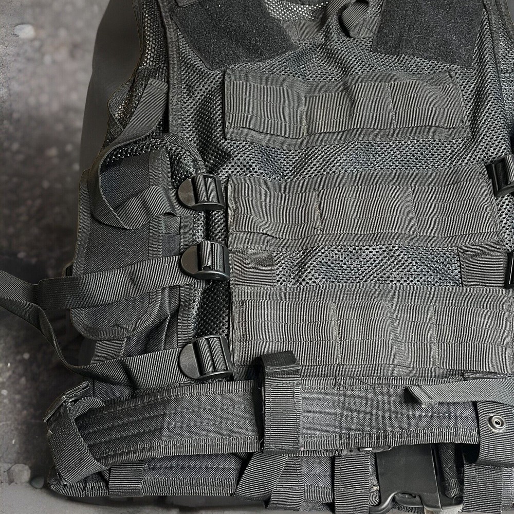 Tactical Vest & Belt Black - Airsoft Security