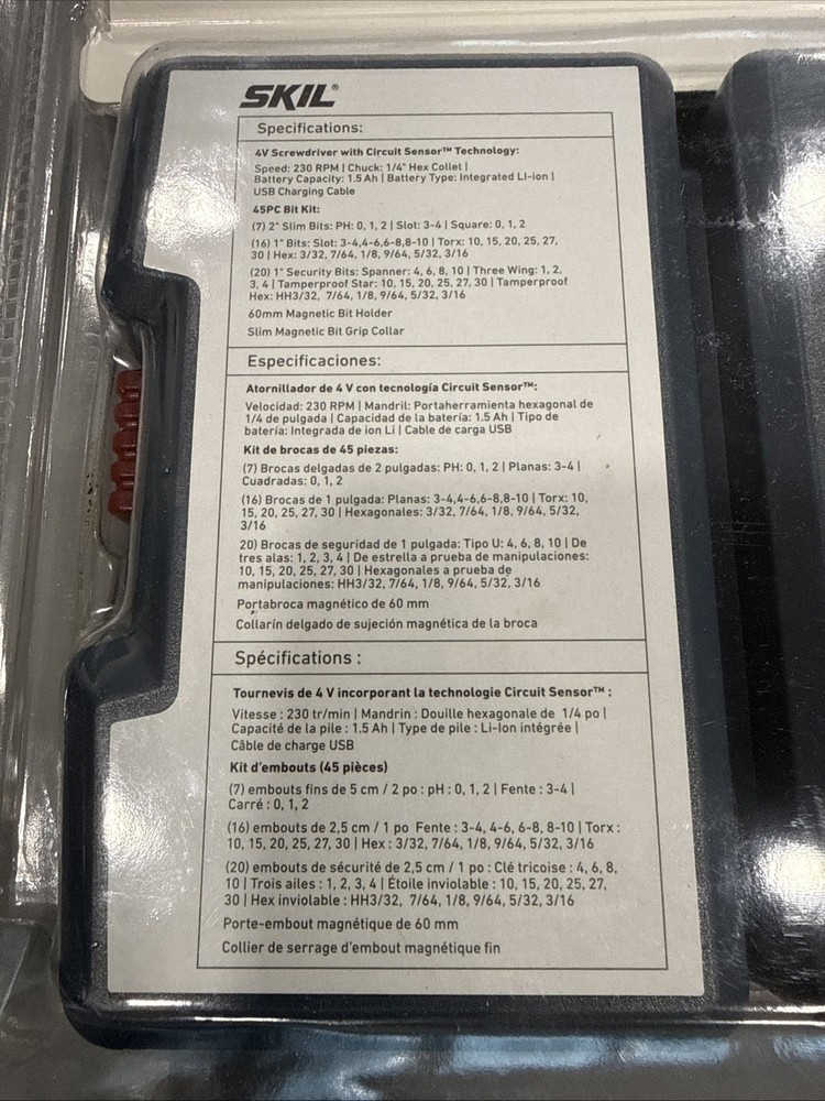 Cordless Electric Screwdriver with Circuit Sensor