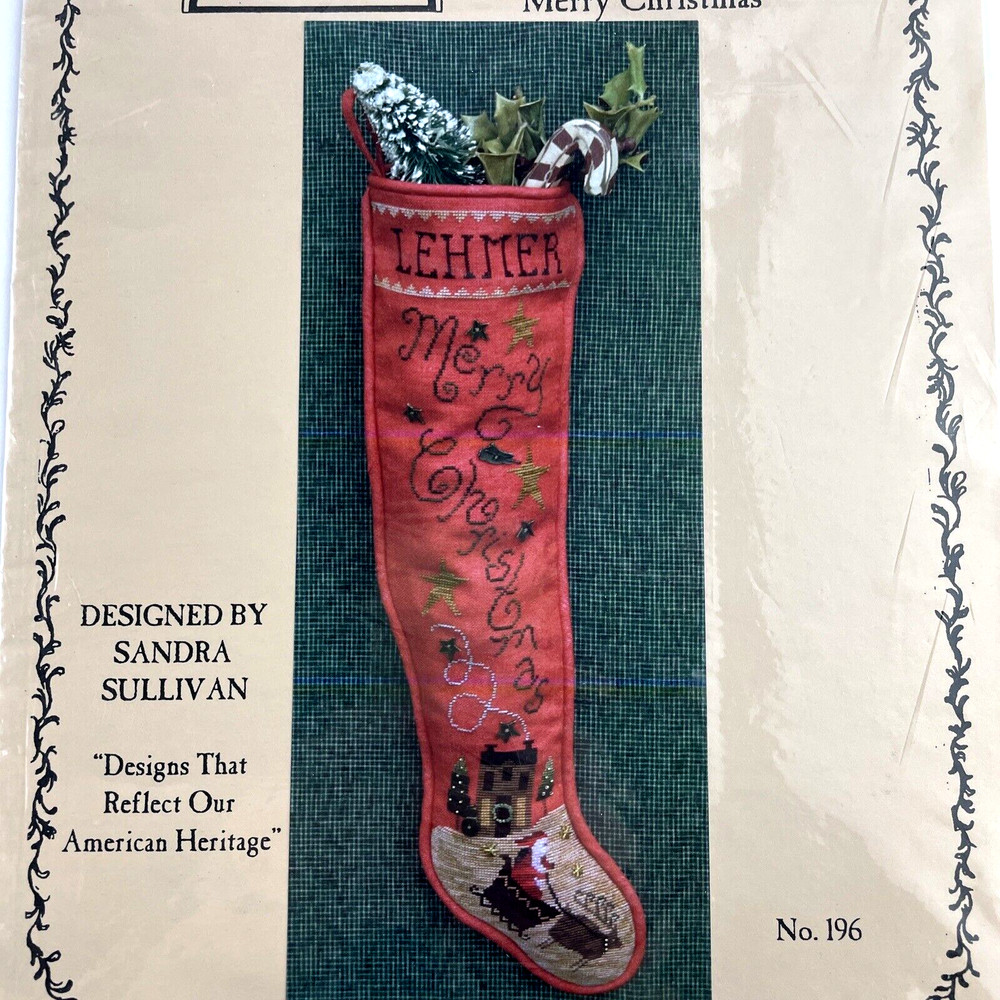 Homespun Elegance Pattern Christmas Stocking Cinnamon Stick III