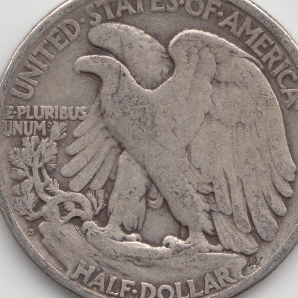 1919 S Walking Liberty Half Dollar, VG+
