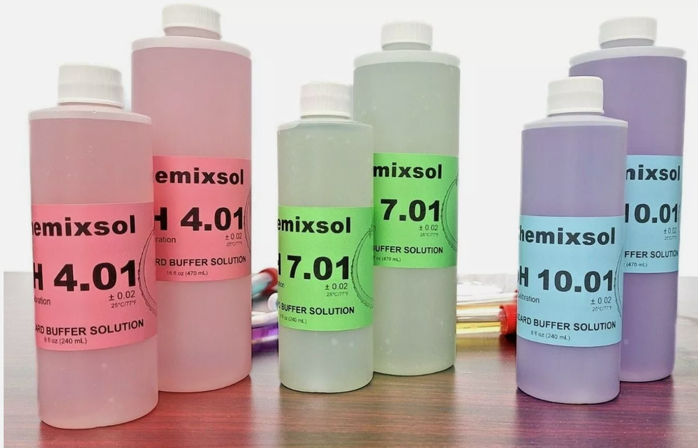 pH Buffer Calibration Solutions: pH 4.01, pH 7.01, pH 10.01 PREPARED 250/500 mL