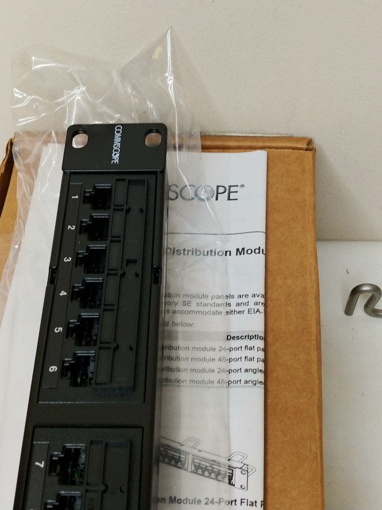 COMMSCOPE CPP-5E-DM-1U-24 CAT 5E 24-PORT PATCH PANEL NEW OPEN
