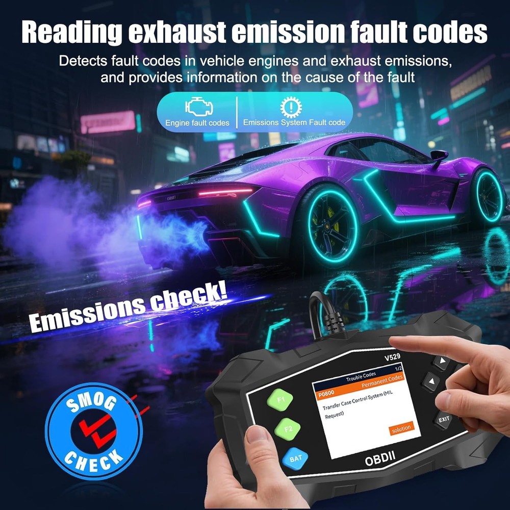 OBD2 Scanner Diagnostic Code Reader,Automotive OBD II Engine Light,Battery Teste