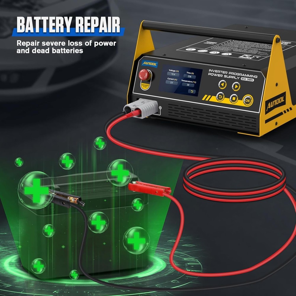 AUTOOL Flash Programming Power Supply Car Battery Charger Jump Starter Booster