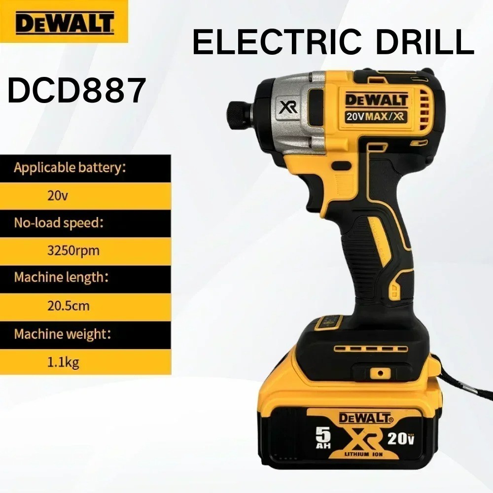 Dewalt DCD887 20V Lithium - Ion Brushless Cordless Impact Drill & Screwdriver -