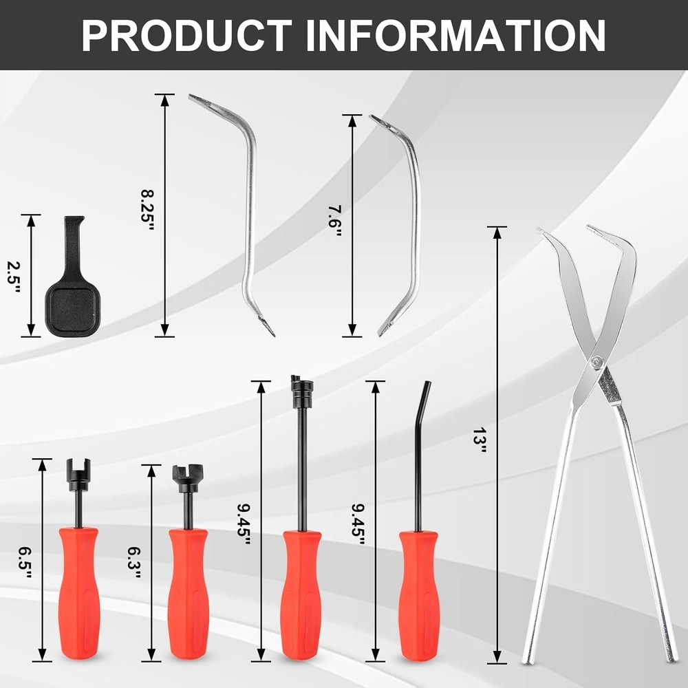 8 PC Drum Brake Tool Kit, Brake Spring Tool Set with Brake Spring Compressor, Ad