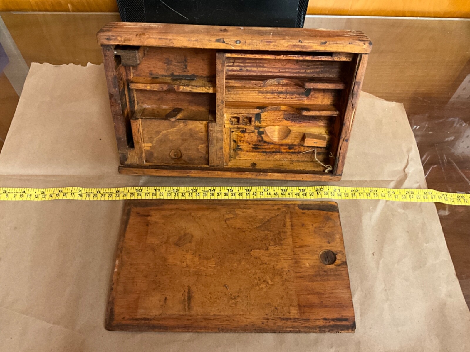 RUSSIAN MAXIM WWII WOOD CRATE TOOL BOX KIT EMPTY BOX ONLY