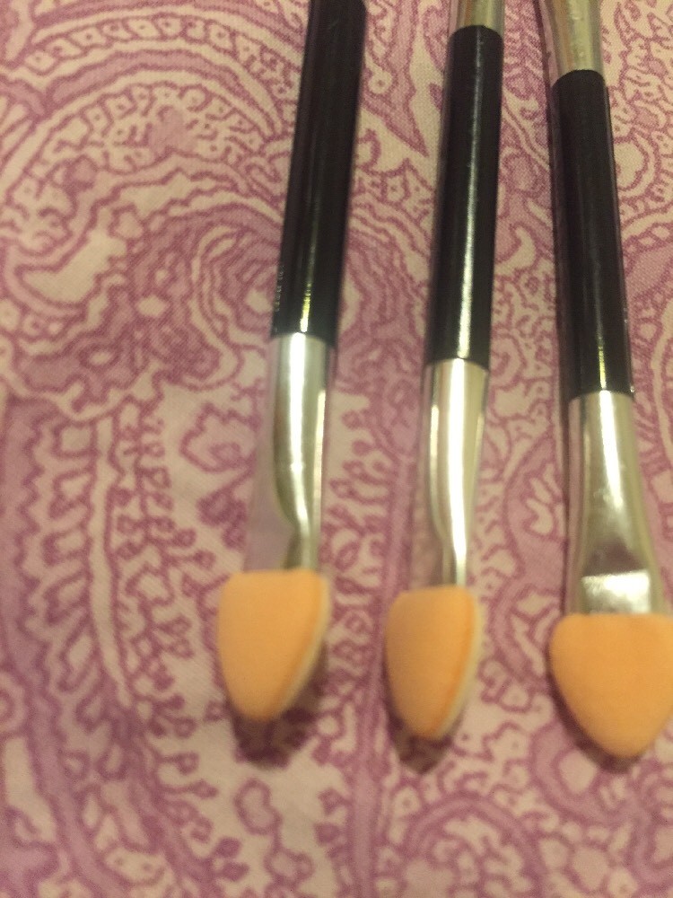 New 10 Pc Eye Shadow Soft Tipped Double Side Applicators, Long Handle -3"