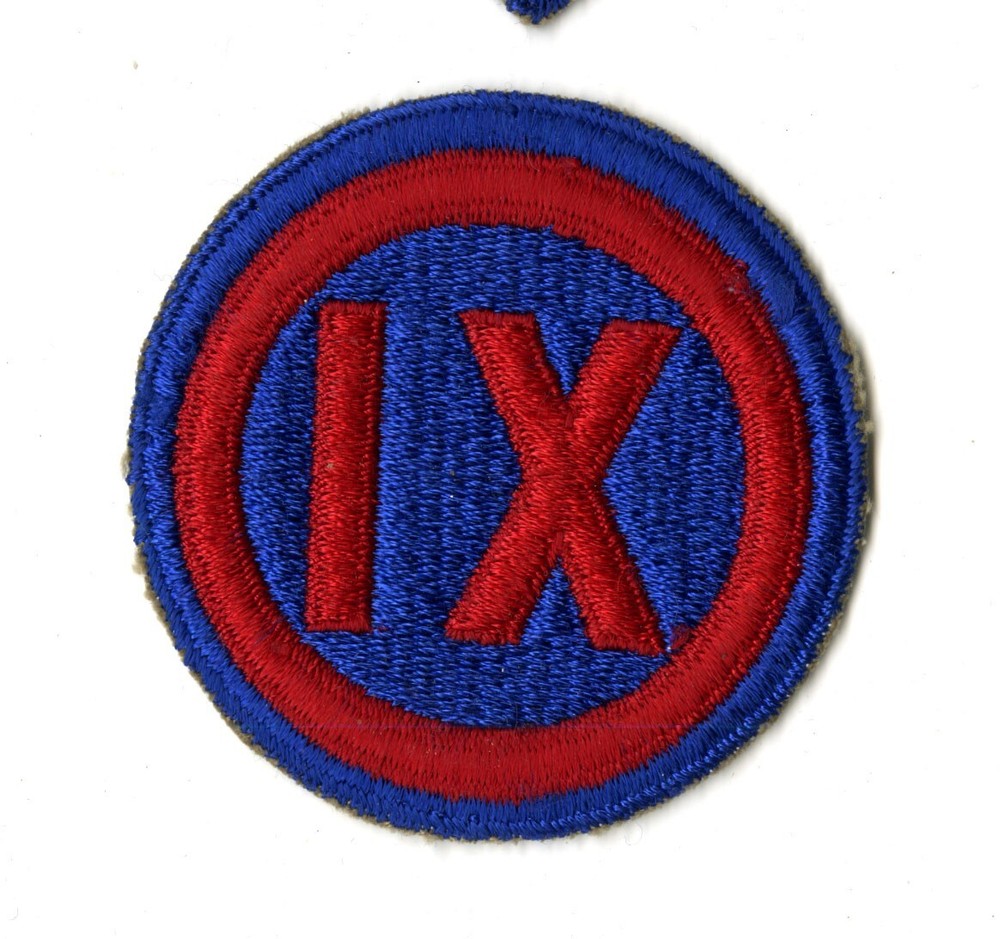IX Corps White Back Patch WWII Vintage Pacific Theater
