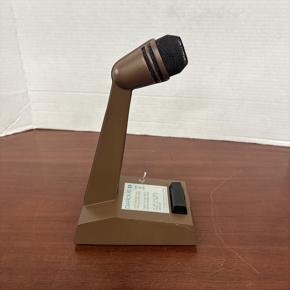 Vintage Darome Model 491B Intercom Microphone Brown Metal