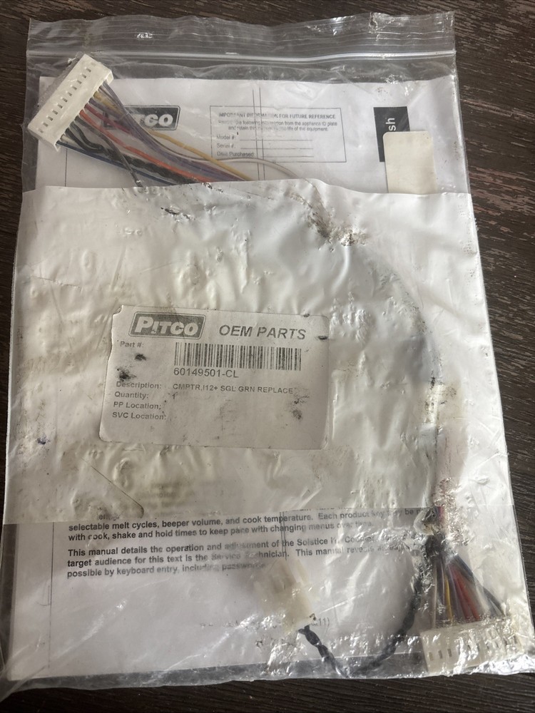 60149501-CL Pitco Cmptr, Replacement Wiring Harness