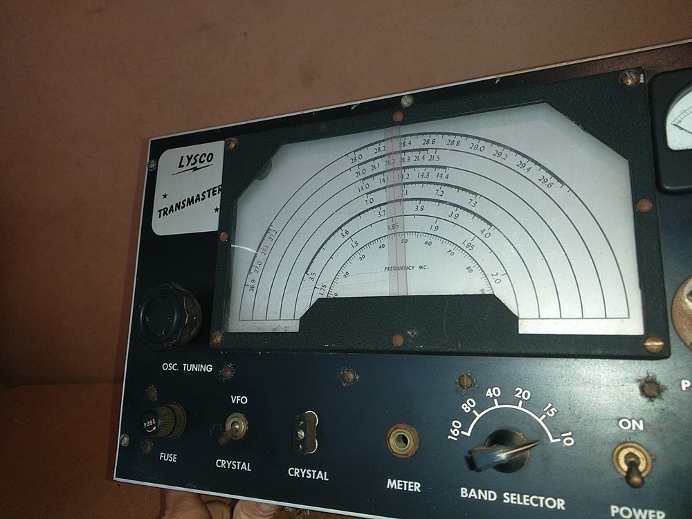 LYSCO 500 / 600 Transmaster CW Transmitter Ham Radio Rare with schematics