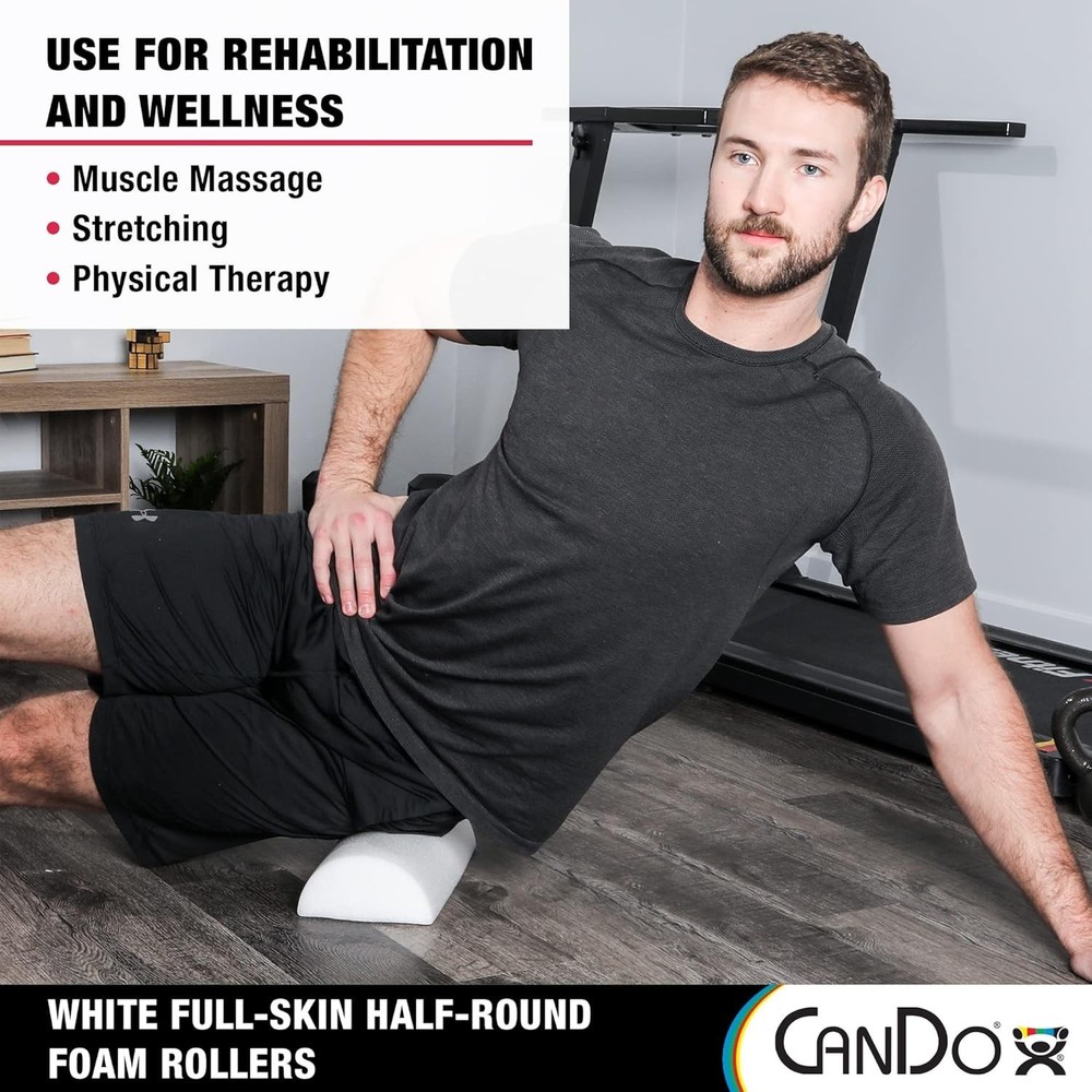 Durable Half-Round Foam Roller 6" Width for Rehabilitation & Balance Training