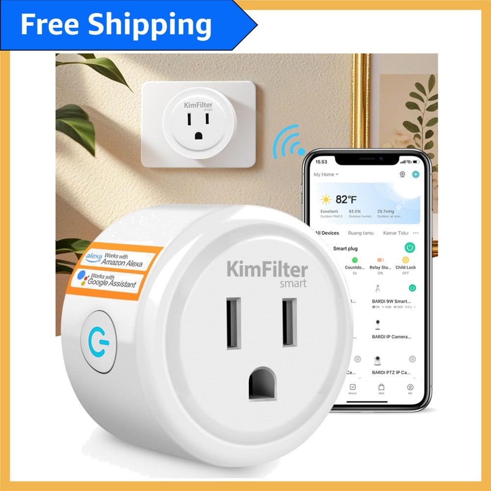 App-Controlled Mini Smart Plug - Voice Activated,  Certified, Easy Setup