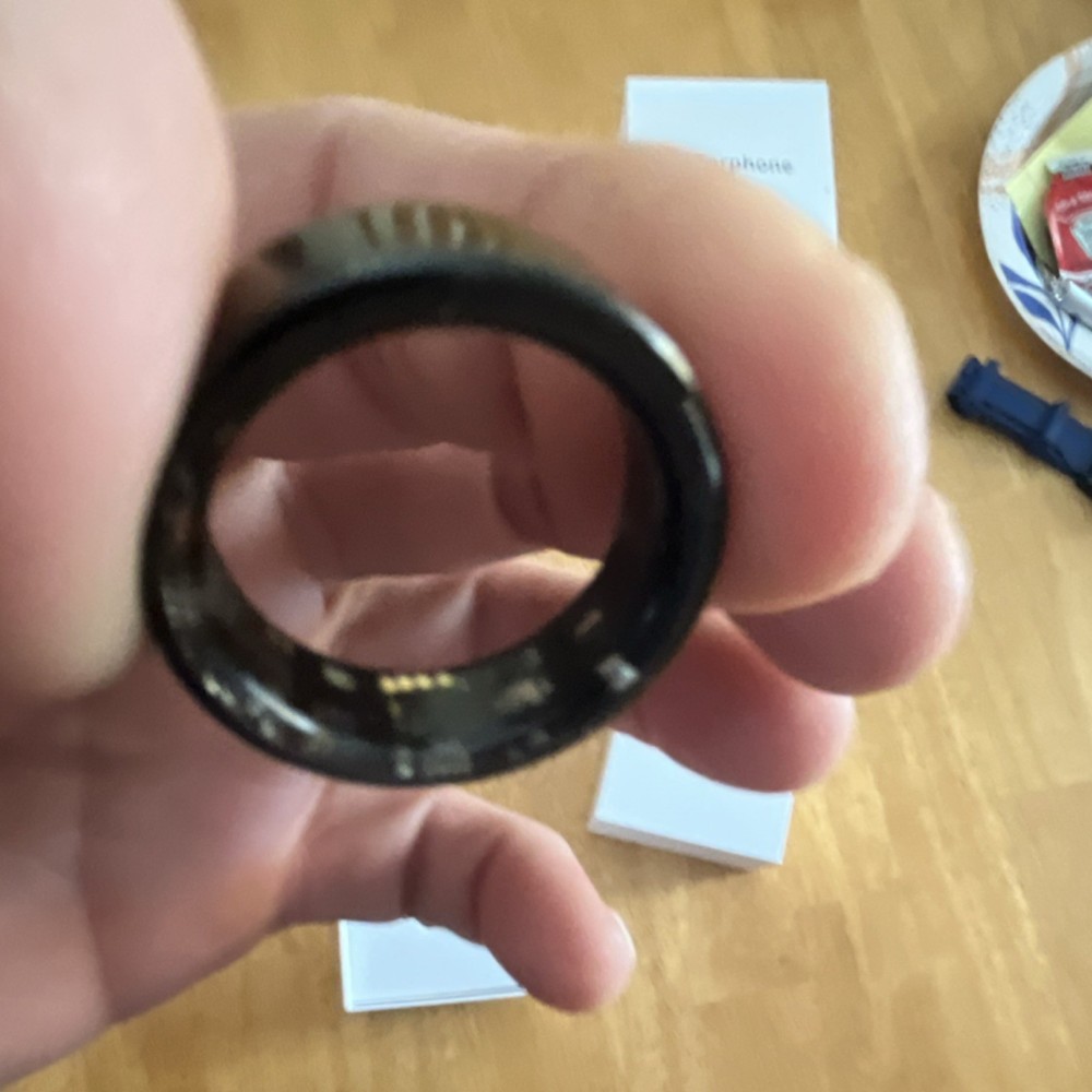 Black Smart Ring Activity Tracker with Box Manual Size 10